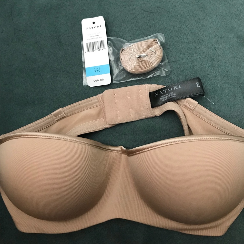 NWT Natori tan strapless bra with attachable strap